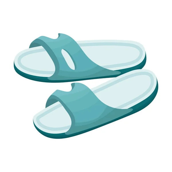 Sandalen-Vektor-Cartoon-Symbol. Flipflop der Vektorillustration auf weißem Hintergrund. Vereinzelte Karikatur-Ikone der Sandale. — Stockvektor