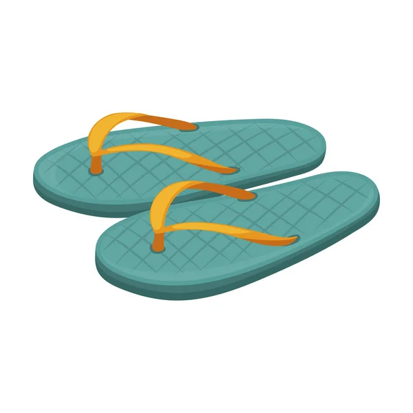 Sandaal vector cartoon icoon. Vector illustratie flipflop op witte achtergrond. Geïsoleerde cartoon illustratie icoon van sandaal. — Stockvector