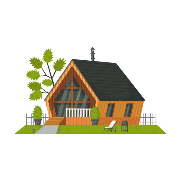 Haus Vektor Cartoon-Ikone. Vector Illustration Haus auf weißem Hintergrund. Isolierte Cartoon-Illustration Ikone der Wohnung. — Stockvektor