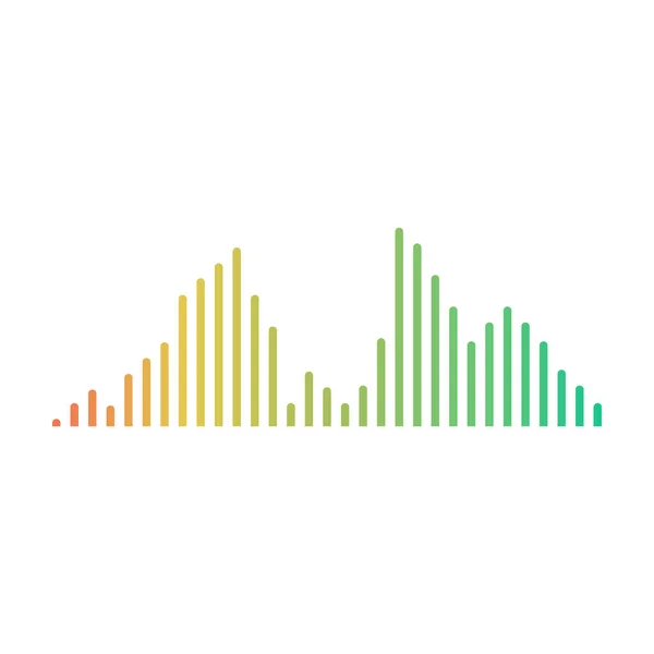 Schallwellen-Vektor-Cartoon-Symbol. Vektor-Illustration Klangwelle auf weißem Hintergrund. Isolierte Cartoon-Illustration Ikone der Form. — Stockvektor