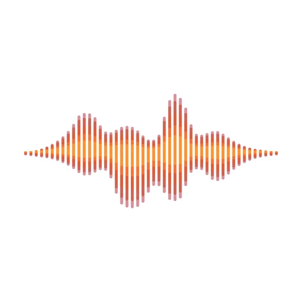 Ljud våg vektor tecknad ikon. Vektor illustration ljud våg på vit bakgrund. Isolerad tecknad illustration ikon av form. — Stock vektor
