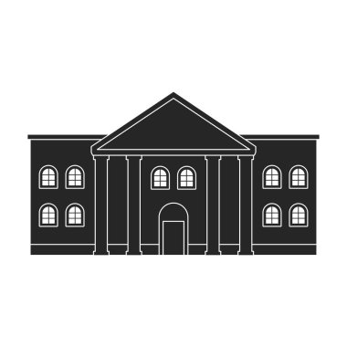 Batı vahşi bina vektörü siyah ikon. Beyaz arka planda batı evi vektör çizimi. Batı Vahşi Bina 'nın izole edilmiş siyah çizim simgesi.