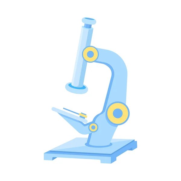 Ilustración vectorial del microscopio y del icono del laboratorio. Elemento Web de microscopio y símbolo de stock de instrumentos para web. — Vector de stock