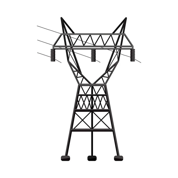 Enskilt föremål för elektriska skyltar och stationsskyltar. Webb inslag av elektriska och överföra stock vektor illustration. — Stock vektor