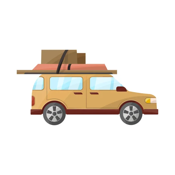 Isolierte Objekt des Autos und Wohnmobil-Symbol. Web-Element der Vektor-Illustration für Autos und Lieferwagen. — Stockvektor