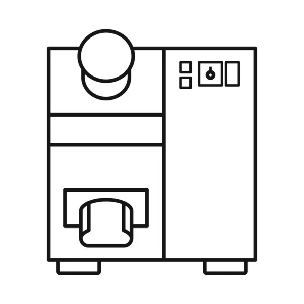 Vektorillustration von Saftpresse und Maschinenschild. Grafik der Entsafter und Technologie-Vektor-Symbol für Aktien. — Stockvektor