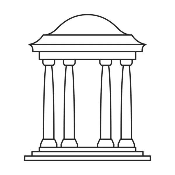 Gazebo icono de contorno de madera vector. Ilustración vectorial gazebo de madera sobre fondo blanco. Icono de ilustración de contorno aislado de pérgola. — Vector de stock