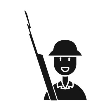 Vietnamlı ve asker ikonunun izole edilmiş nesnesi. Hisse senedi için Vietnamca ve insan vektör simgesi koleksiyonu.