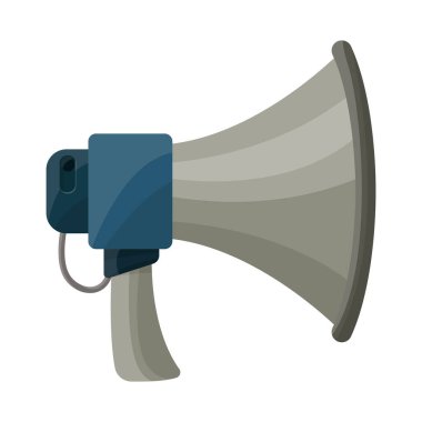 Megafon ve uyarı işaretinin vektör tasarımı. Stok için megafon ve çığlık vektör simgesi grafiği.