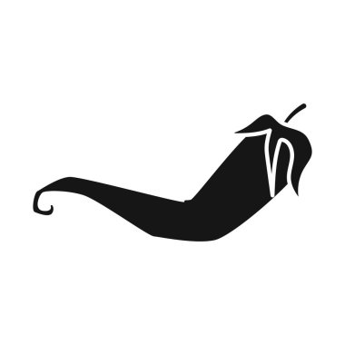 Biber ve acı sembolün izole edilmiş bir nesnesi. Biber ve chili stok vektör illüstrasyonu grafiği.