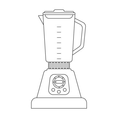 Blender vektör simgesi. Taslak vektör simgesi beyaz arkaplan karıştırıcıda izole edildi.