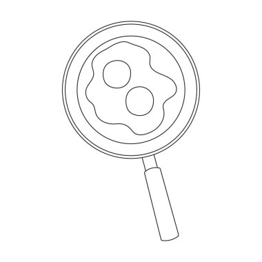 Yumurta tavuğu taslak simgesi. Beyaz arka planda vektör illüstrasyon çiftlik yemeği. İzole edilmiş yumurta tavuğu tasviri simgesi.