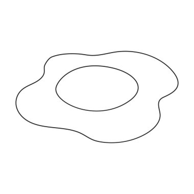 Yumurta tavuğu taslak simgesi. Beyaz arka planda vektör illüstrasyon çiftlik yemeği. İzole edilmiş yumurta tavuğu tasviri simgesi.