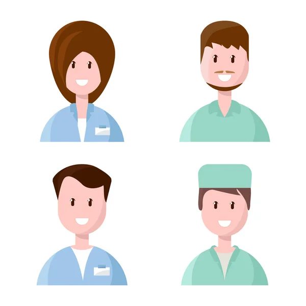 Diseño vectorial de icono médico y avatar. Conjunto de icono de vector médico y hospitalario para stock. — Archivo Imágenes Vectoriales