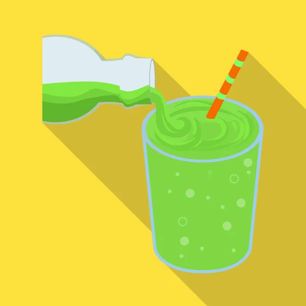 Objeto isolado de refrigerante e logotipo de vidro. Conjunto de soda e limonada ilustração vetor estoque. — Vetor de Stock