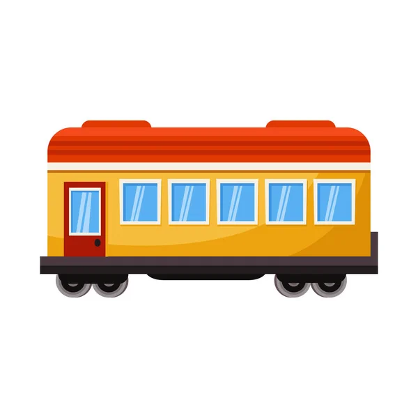 Vagon ve platform sembolünün izole edilmiş nesnesi. Vagonun web ögesi ve ağ için hızlı stok sembolü. — Stok Vektör