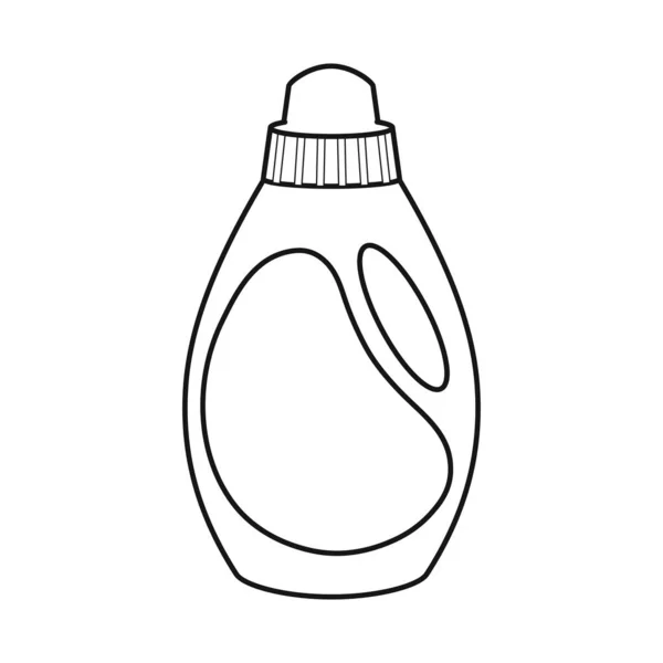 Illustration vectorielle du flacon et du panneau plastique. Graphique de l'icône vectorielle bouteille et boisson pour stock. — Image vectorielle