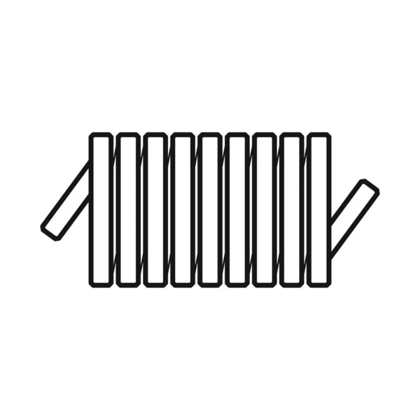 Diseño vectorial de detalle y logotipo de la bobina. Gráfico de detalle e ilustración de vector de stock de energía. — Vector de stock