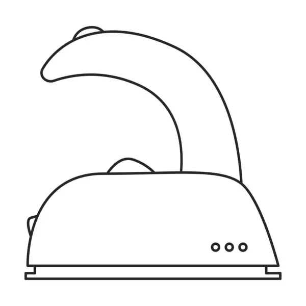 Iron ηλεκτρικό διάνυσμα περίγραμμα εικονίδιο. Εικονογράφηση διάνυσμα σπίτι συσκευή σε λευκό φόντο. Μεμονωμένη εικόνα περίγραμμα του σιδήρου ηλεκτρικό. — Διανυσματικό Αρχείο