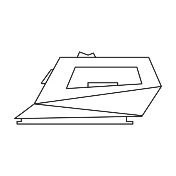 Fer vecteur électrique icône contour. Appareil d'illustration vectorielle maison sur fond blanc. Isolée icône d'illustration de contour de fer électrique. — Image vectorielle