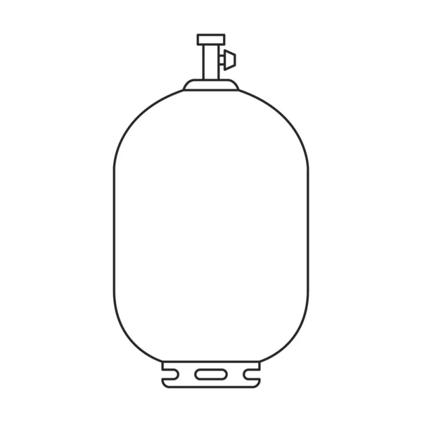 Gas cylinder vector outline icon. Vector illustration lpg on wite background. Isolated outline illustration icon of gas cylinder. — Stock Vector