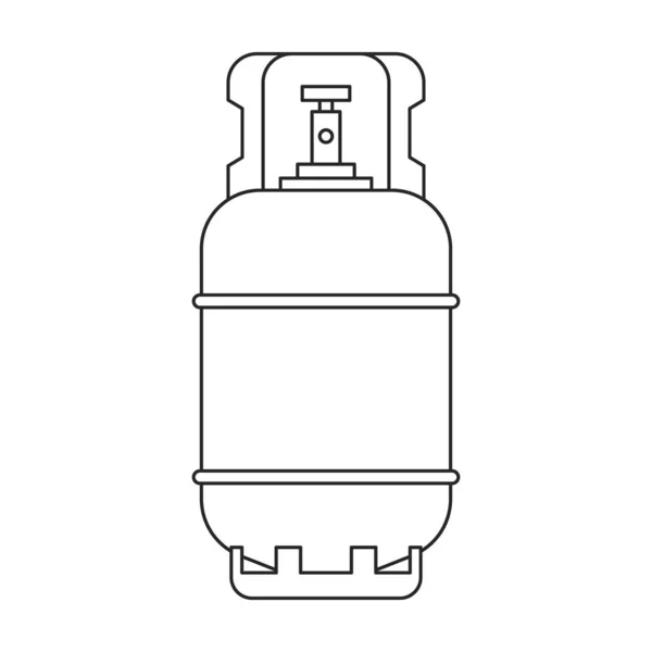 Ícone de contorno do cilindro de gás. Ipg ilustração vetorial no fundo wite. Ícone de ilustração de contorno isolado do cilindro de gás. —  Vetores de Stock