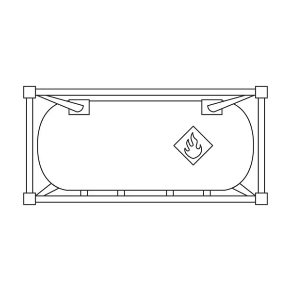 Icono del contorno del cilindro de gas. Ilustración vectorial lpg sobre fondo wite. Icono de ilustración de contorno aislado de cilindro de gas. — Vector de stock