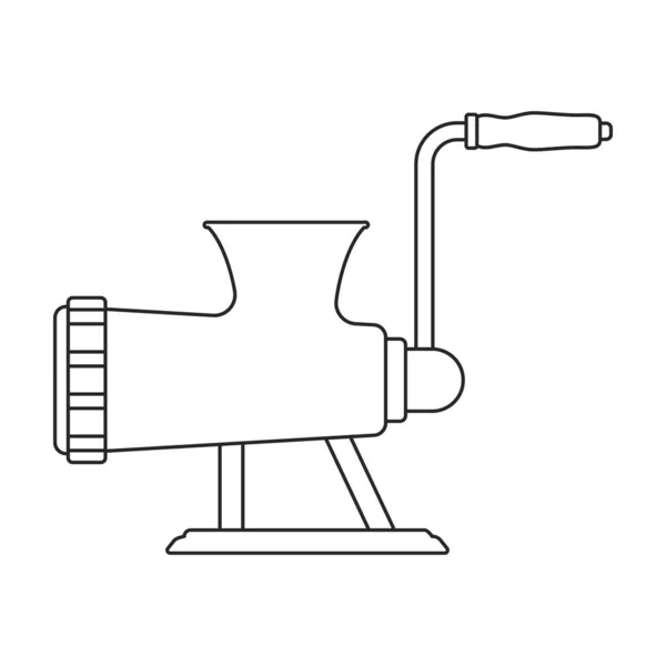 Ícone vetor de carne moedor icon.Outline vetor isolado no fundo branco moedor de carne. — Vetor de Stock