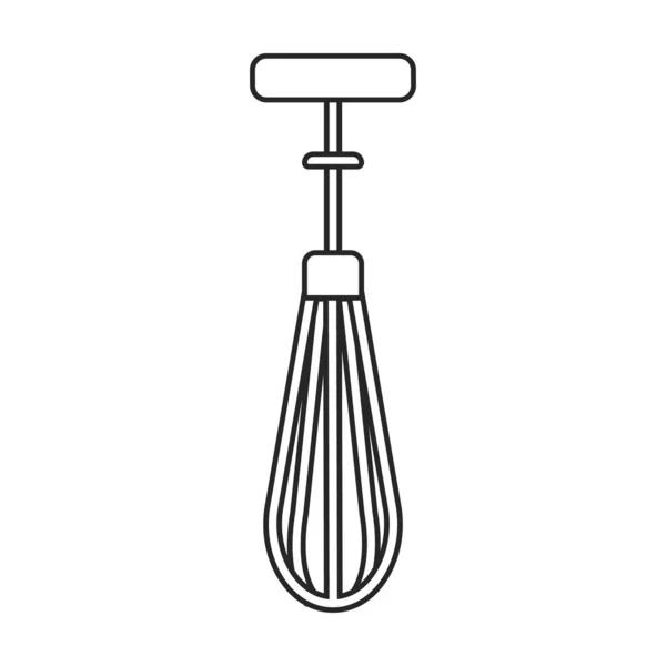 Whisk keverő vektor ikon.Vektor ikon elszigetelt fehér háttér habverő keverő. — Stock Vector