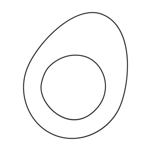 Eierhuhn-Vektorumriss-Symbol. Vektorillustration Farm Food auf weißem Hintergrund. Isolierte Umrisse illustrieren Ikone des Ei-Huhns. — Stockvektor