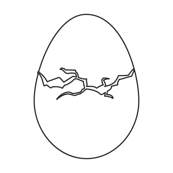 Ikona vektoru vaječného kuřete. Vektorové ilustrace farmy potravin na bílém pozadí. Izolovaný obrys ikony vejce kuřecí. — Stockový vektor