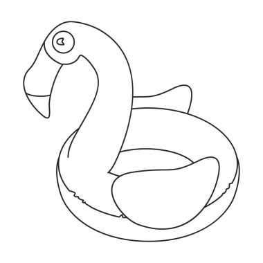 Şişirilebilir yatak vektör simgesi. Taslak vektör simgesi beyaz arkaplan şişirilebilir yatakta izole edildi.