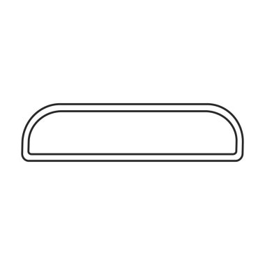 Ayna dikiz arabası, vektör çizgisi simgesi. Beyaz arkaplanda vektör illüstrasyon otomatik dikiz görüntüsü. Ayna dikiz görünümünün izole edilmiş taslak çizim simgesi.