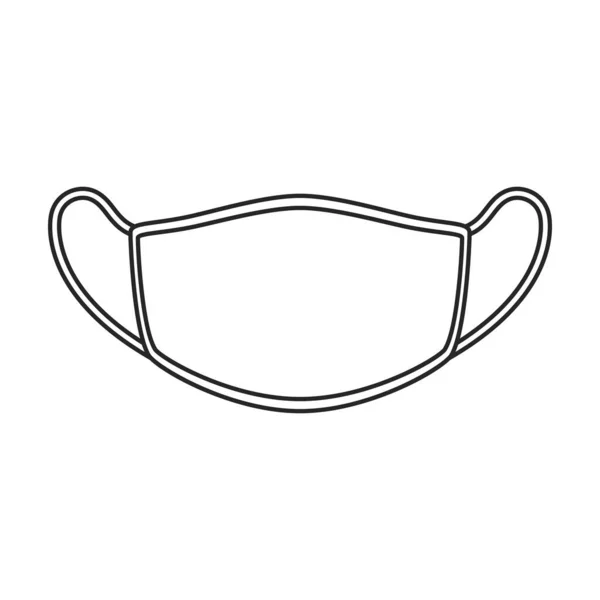 Masque icône de contour vectoriel médical. Masque d'illustration vectoriel médical sur fond blanc. Isolée icône d'illustration de contour de pr.otection fase. — Image vectorielle