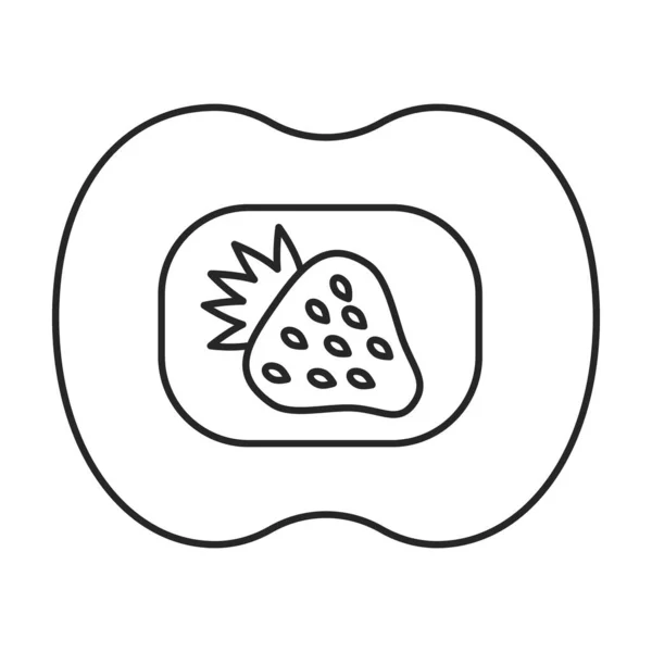Εικονίδιο περίγραμμα διανυσματικής πιπίλας. Εικονογράφηση διάνυσμα μωρό θηλή σε λευκό φόντο. Μεμονωμένο εικονίδιο περίγραμμα εικονίδιο του μωρού εικονική πιπίλα. — Διανυσματικό Αρχείο