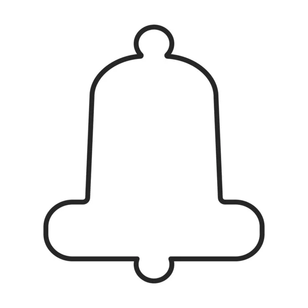 Glocken-Benachrichtigungsvektorumriss-Symbol. Vector Illustration Glocke Benachrichtigung auf weißem Hintergrund. Isolierte Umrisse illustrieren das Symbol der Alarmbereitschaft. — Stockvektor