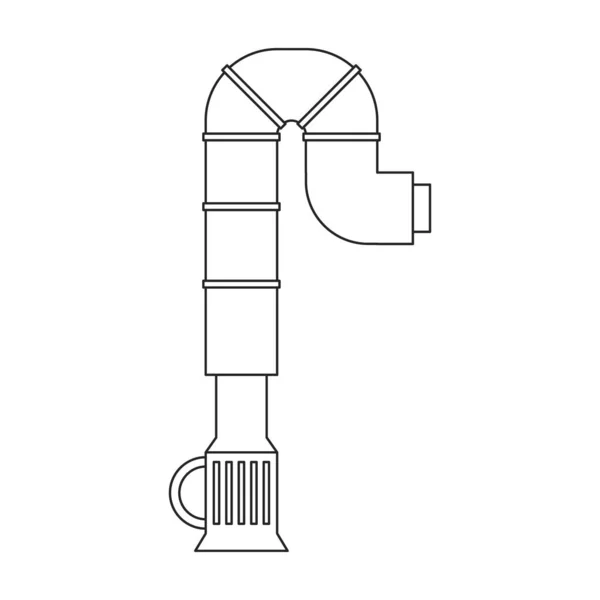 Ícone de contorno do vetor do sistema aéreo. Sistema de ilustração vetorial ventilação, sobre fundo branco. Ícone de ilustração de contorno isolado de ventilação de ar. — Vetor de Stock