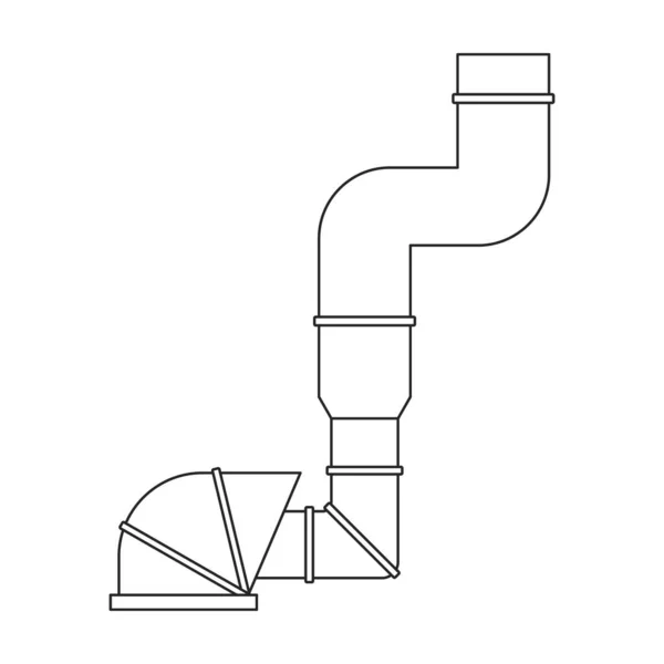 Ícone de contorno do vetor do sistema aéreo. Sistema de ilustração vetorial ventilação, sobre fundo branco. Ícone de ilustração de contorno isolado de ventilação de ar. —  Vetores de Stock