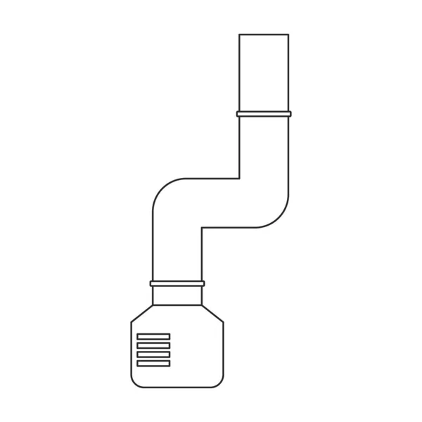 Ícone de contorno do vetor do sistema aéreo. Sistema de ilustração vetorial ventilação, sobre fundo branco. Ícone de ilustração de contorno isolado de ventilação de ar. — Vetor de Stock