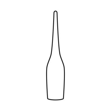 Şişe ve alet sembolünün vektör illüstrasyonu. Şişe ve aşı stok vektörü illüstrasyonunun web ögesi.