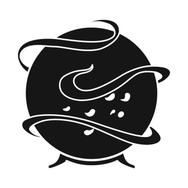 Küre ve kristal ikonun izole nesnesi. Küre ve kürenin web ögesi ağ için stok sembolü.