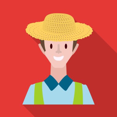 Çiftçi ve insan logosunun vektör çizimi. Çiftçi ve insan koleksiyonunda ağ sembolü.