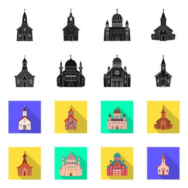 Tarikat ve tapınak sembolünün izole edilmiş bir nesnesi. Web için tarikat ve cemaat sembolü seti.