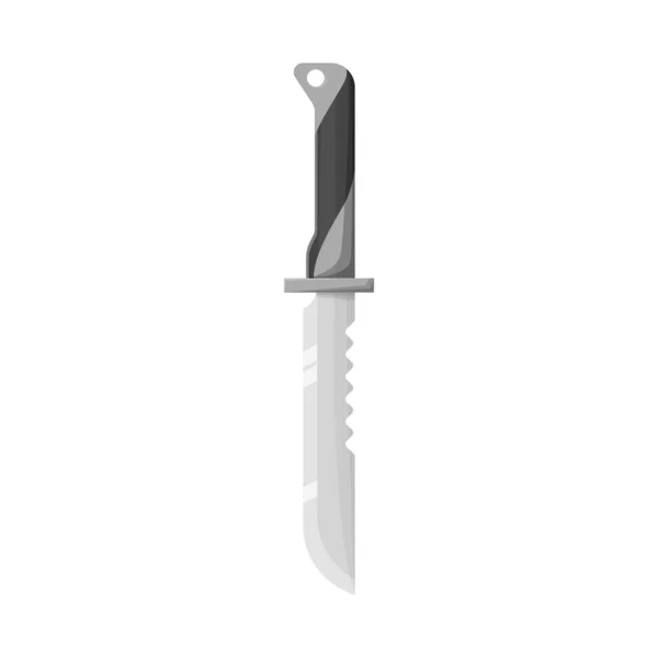 Ilustração vetorial de faca e símbolo de mergulhador. Gráfico de faca e lâmina vetor ícone para estoque. — Vetor de Stock