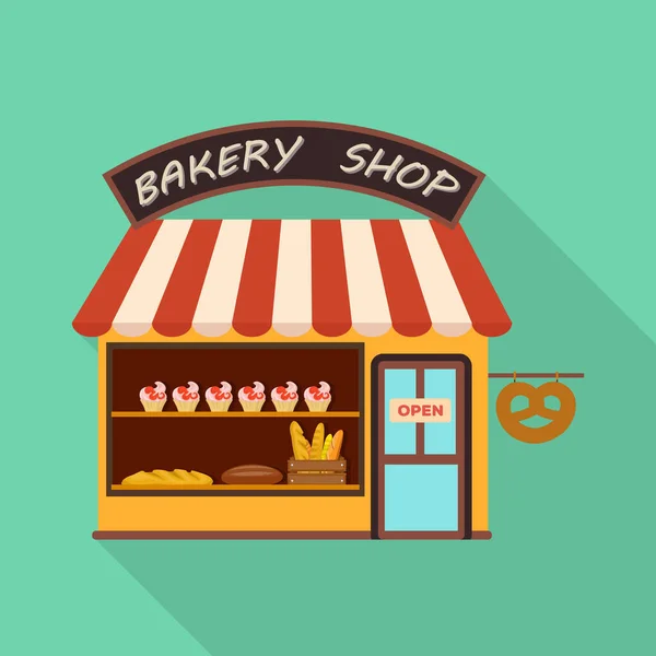 Geïsoleerd object van winkel en brood icoon. Collectie van winkel- en gebouwenvoorraad vector illustratie. — Stockvector
