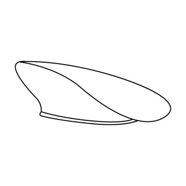 Askeri başlık vektör simgesi. Ana vektör simgesi beyaz arka planda izole edildi..