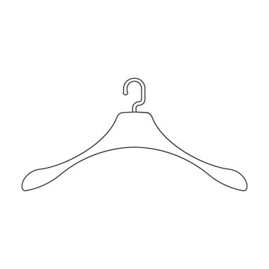 Askı vektör simgesi. Taslak vektör simgesi beyaz arkaplan askısında izole edildi.