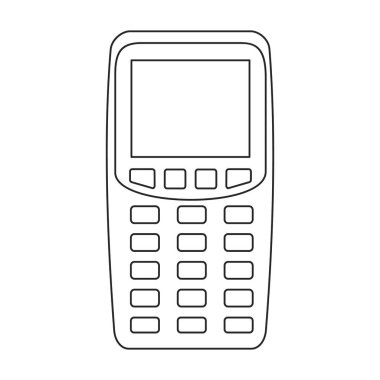 Tarayıcı vektör simgesi. Taslak vektör simgesi beyaz arkaplan tarayıcıda izole edildi.