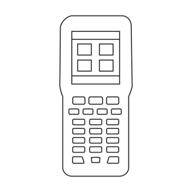 Tarayıcı vektör simgesi. Taslak vektör simgesi beyaz arkaplan tarayıcıda izole edildi.