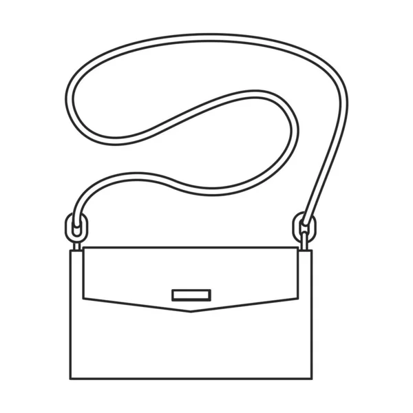Bag Vector icon.Outline Vektorsymbol isoliert auf weißem Hintergrund Tasche. — Stockvektor